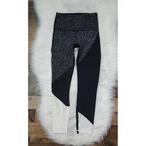 Lululemon Wunder Under Hi-Rise 7/8 Tight Night View Black White Women's size 4